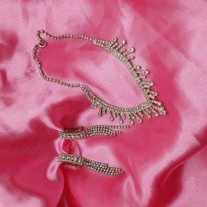 Beautiful vintage diamond necklace and earring set 🔥🔥